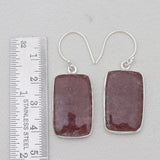 925 Sterling Silver Strawberry Quartz Earrings