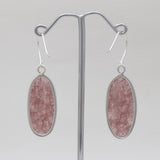 Strawberry Quartz Silver Earrings
