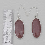 Strawberry Quartz Silver Earrings