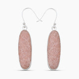 Orange Amazonite Silver Plain Earrings