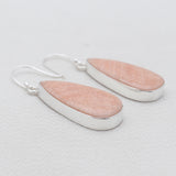 Orange Amazonite Silver Plain Earrings