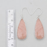 Orange Amazonite Silver Plain Earrings