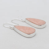 Orange Amazonite Silver Plain Earrings