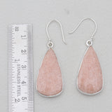 Orange Amazonite Silver Plain Earrings