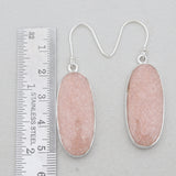 Orange Amazonite Silver Plain Earrings