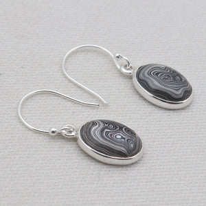 925 Sterling Silver Fordite Jasper Earrings