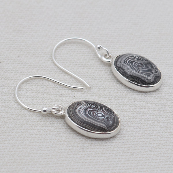 925 Sterling Silver Fordite Jasper Earrings