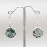 Green Kyanite Silver Earrings