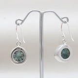 Green Kyanite Silver Earrings
