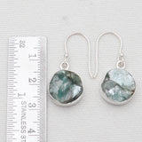 Green Kyanite Silver Earrings