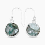 Green Kyanite Silver Earrings