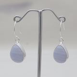 925 Sterling Silver Blue Lace Agate Earrings