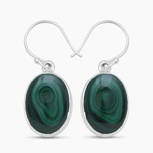 925 Sterling Silver Malachite Earrings