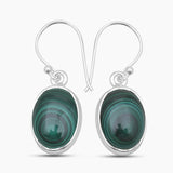 925 Sterling Silver Malachite Earrings