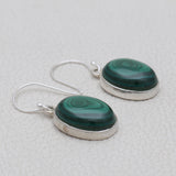 925 Sterling Silver Malachite Earrings