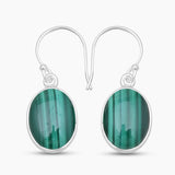 925 Sterling Silver Malachite Earrings