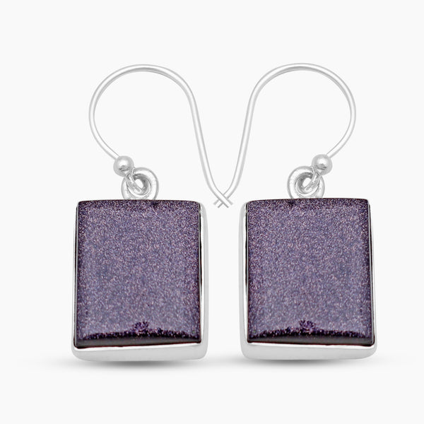 925 Sterling Silver Blue Sun Sitara Earrings