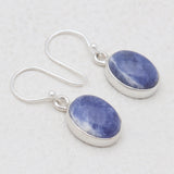 Blue Sodalite Silver Earrings