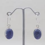 Blue Sodalite Silver Earrings