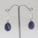 Blue Sodalite Silver Earrings