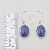 Blue Sodalite Silver Earrings