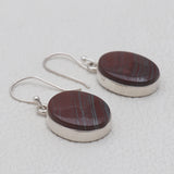 Natural Hematite Silver Earrings