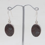 Natural Hematite Silver Earrings