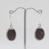Natural Hematite Silver Earrings