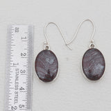 Natural Hematite Silver Earrings