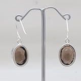 Smoky Quartz Silver Earrings