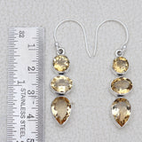 925 Silver Garnet Earring