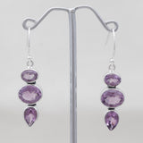 Amethyst Silver Earrings