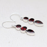 925 Silver Garnet Earring