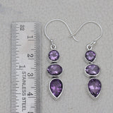 925 Silver Garnet Earring