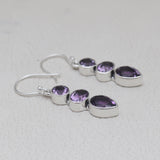 925 Silver Garnet Earring