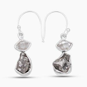 Herkimer Quartz Silver Earrings