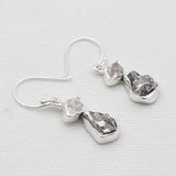 Herkimer Quartz Silver Earrings