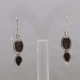 Utah Agate & Black Star Silver Earrings