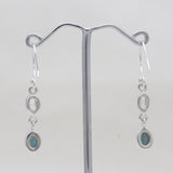 Larimar & Herkimer Quartz Silver Earrings