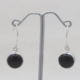 Black Onyx Silver Earrings