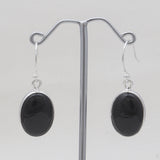 Black Onyx Silver Earrings