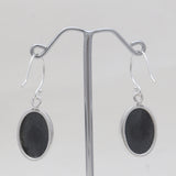 Black Onyx Silver Earrings