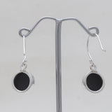 Black Onyx Silver Earrings