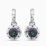 925 Silver Blue Topaz Earrings