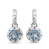 925 Silver Blue Topaz Earring