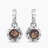 925 Silver Blue Topaz Earrings