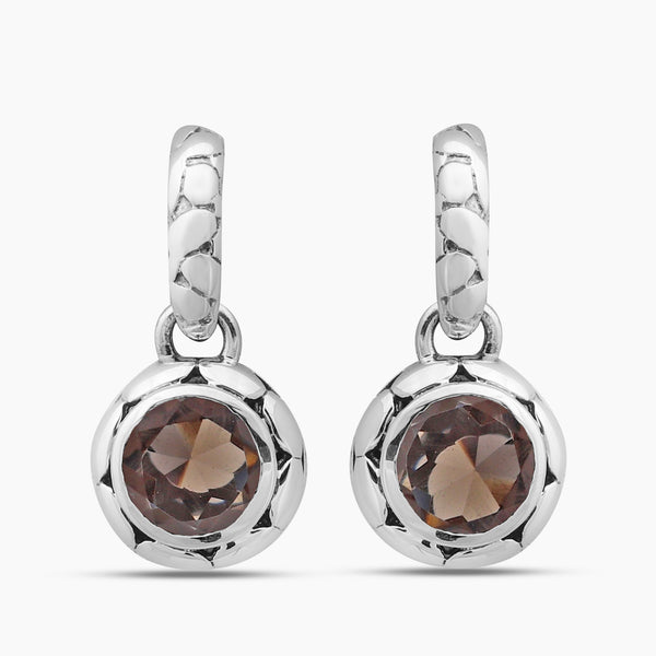 925 Silver Blue Topaz Earrings