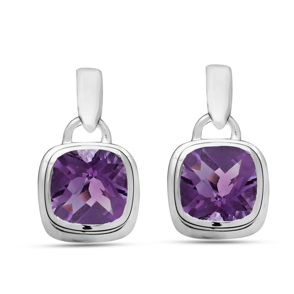 925 Sterling Silver Amethyst Earrings