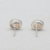 Ethiopian Opal Stud Silver Earrings