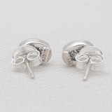 Tourmalated Quartz Silver Stud Earrings